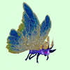 Purple Moth w/ Blue Wings