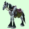 Saddled Black Skeletal Horse
